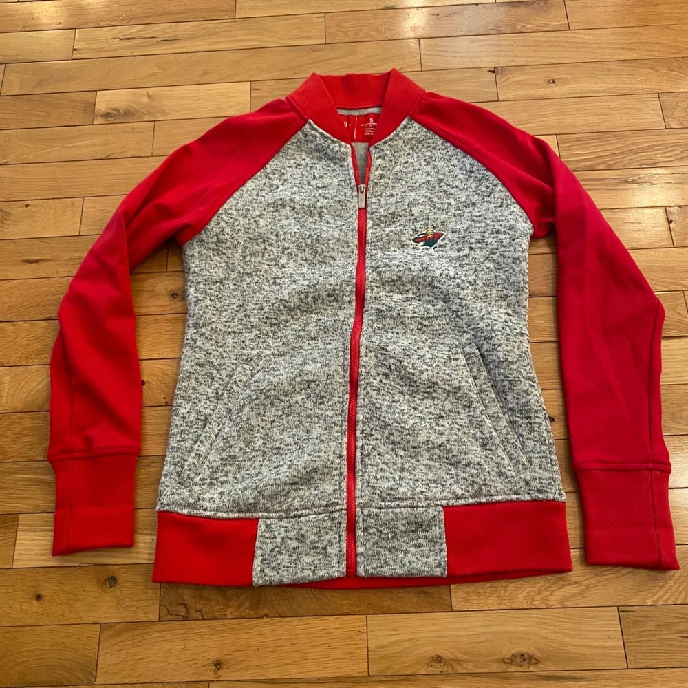 Antigua Minnesota Wild‎ NHL Women's Jacket Small Full Zip Heathered Sport